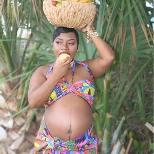 Colorful Tribal Print Maternity Dress